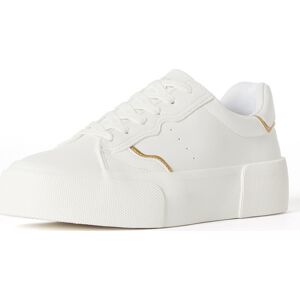 Bershka Tenisky hnědá / bílá