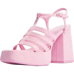 Páskové sandály Bershka světle růžová