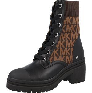 MICHAEL Michael Kors Šněrovací kozačky 'BREA' hnědá / černá