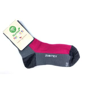 Ponožky Surtex jaro léto 50% Merino růžovo-šedé Velikost: 30 - 33