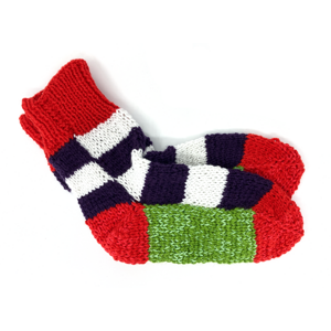 Ručně pletené veselé ponožky od Magdy Velikost: 39 - 42