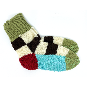 Dětské ručně pletené ponožky od Magdy Velikost: 35 - 38