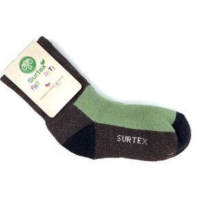 Zimní ponožky Surtex 70% Zeleno-hnědé Velikost: 20 - 23