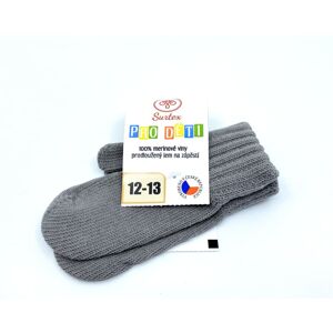 Dětské palčáky Surtex 100% Merino šedé