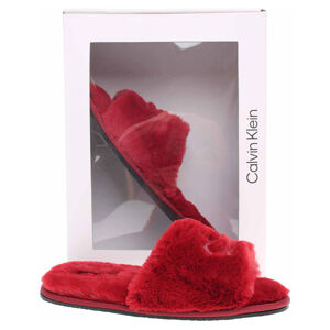 Dámské domácí pantofle Calvin Klein HW0HW00634 XB8 red currant 37