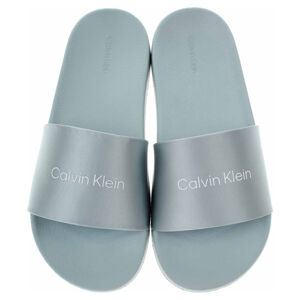 Dámské plážové pantofle Calvin Klein HW0HW01508 0GY Pearl Blue-White 39