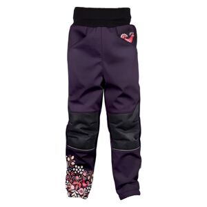 WAMU Dětské softshellové kalhoty, SOVA, fialová Velikost: 134 - 140