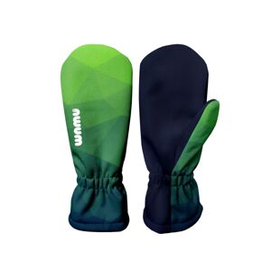 WAMU Dětské softshellové rukavice, MOZAIKA, zelená Velikost: 2