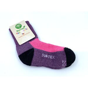 Zimní ponožky Surtex 70% Merino Fialovo růžové Velikost: 27 - 29