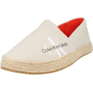 Calvin Klein Jeans Espadrilky béžová / černá / bílá