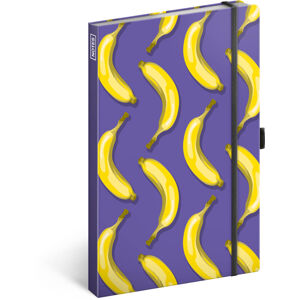 Presco Notes Banány, linkovaný, 13 × 21 cm