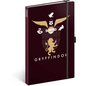 Presco NOTIQUE Notes Harry Potter – Gryffindor, linkovaný, 13 x 21 cm