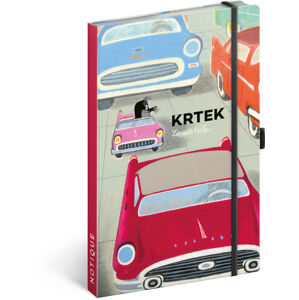 Presco Notes Krtek a autíčko, linkovaný, 13 × 21 cm