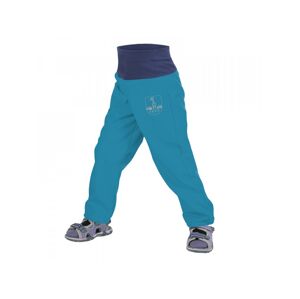 UNUO Batolecí Softshellové kalhoty bez zateplení Aqua + reflexní obrázek Evžen Velikost: 86 - 92 SLIM