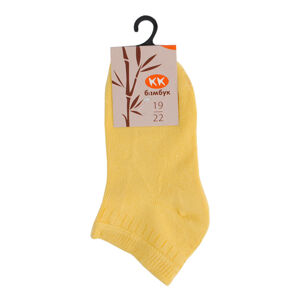 Kolev & Kolev Nízké bambusové ponožky KK žluté Velikost: 35 - 38