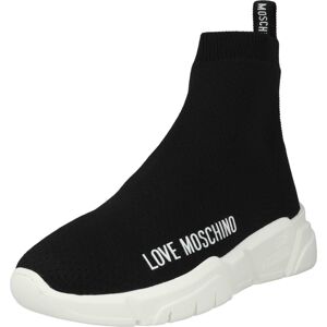 Love Moschino Kotníkové tenisky černá / offwhite