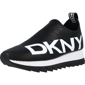 DKNY Slip on boty 'AZER' černá / bílá