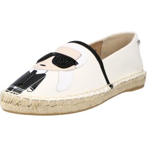 Karl Lagerfeld Espadrilky 'KAMINI' béžová / černá / bílá