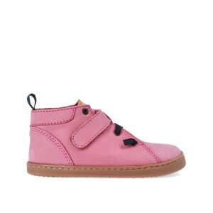 PEGRES CELOROČKY NUBUK BF52 Pink | Dětské celoroční barefoot boty - 32