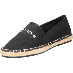 Tommy Jeans Espadrilky černá / bílá