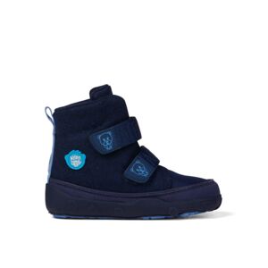 AFFENZAHN COMFY WALK WOOL MIDBOOT BEAR Blue | Dětské zimní zateplené barefoot boty - 32