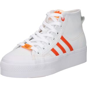 ADIDAS ORIGINALS Kotníkové tenisky 'NIZZA PLATFORM MID HER VEGAN ' oranžová / svítivě oranžová / bílá