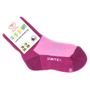 Zimní ponožky Surtex 70% Merino Růžové Velikost: 18 - 19