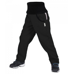 UNUO Softshellové kalhoty s fleecem STREET černé Velikost: 122 - 128
