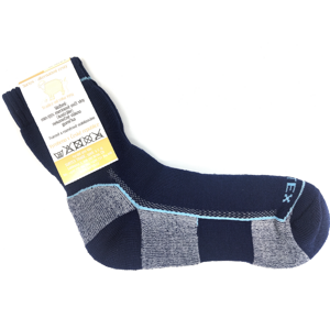 Ponožky Surtex 90% Merino ZIMA Tmavě modrá s šedou Velikost: 35 - 38