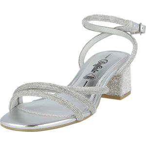 BUFFALO Páskové sandály 'LILLY SPARK' stříbrná / průhledná