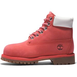 TIMBERLAND Šněrovací kozačky melounová / bílá