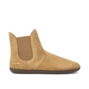 GROUNDIES CAMDEN Mid Beige| Chelsea zateplené barefoot boty - 38