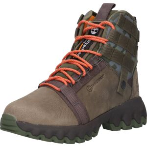 TIMBERLAND Šněrovací kozačky modrá / šedobéžová / oranžová