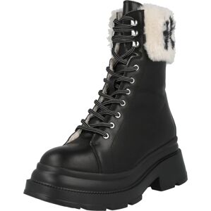 Šněrovací boty 'DANTON' Karl Lagerfeld černá / bílá