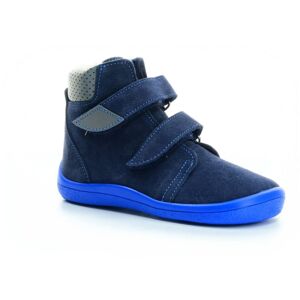 BEDA ZIMNÍ VYŠŠÍ DAN Black/Blue - užší kotník | Dětské zimní zateplené barefoot boty - 33