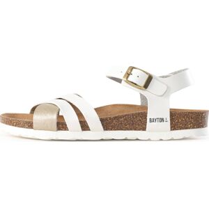 Bayton Páskové sandály 'Denia' zlatá / bílá