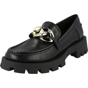 STEVE MADDEN Slipper černá / stříbrná