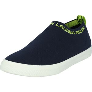 Lauren Ralph Lauren Slip on boty 'JORDYN' tmavě modrá / světle zelená