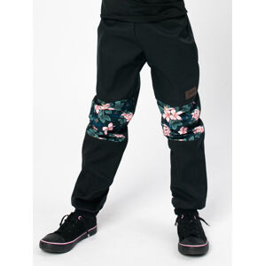 Drexiss Softshellové kalhoty jaro/podzim BLACK-MOON FLOWERS Velikost: 92-98