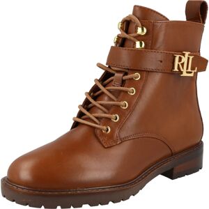 Lauren Ralph Lauren Šněrovací kozačky 'ELRIDGE' okrová