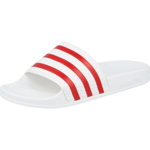 ADIDAS ORIGINALS Pantofle 'ADILETTE ' červená / bílá