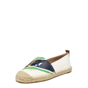 Espadrilky Lauren Ralph Lauren krémová / námořnická modř / zlatá / zelená