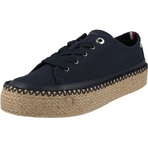 TOMMY HILFIGER Tenisky písková / noční modrá / černá