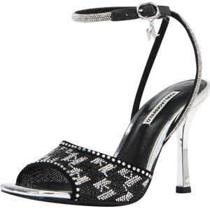 Páskové sandály 'GALA' Karl Lagerfeld černá / stříbrná