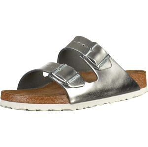 BIRKENSTOCK Pantofle stříbrná