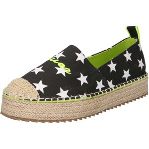 Blauer.USA Espadrilky 'SPRING' tmavě béžová / noční modrá / limetková / bílá