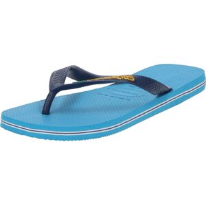 HAVAIANAS Žabky 'BRASIL' námořnická modř / azurová / tmavě žlutá / trávově zelená