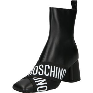 Love Moschino Kotníkové boty černá / bílá