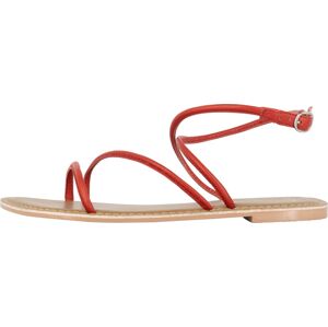 Páskové sandály faina béžová / červená