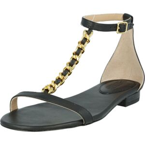 Lauren Ralph Lauren Páskové sandály 'ELISE' zlatá / černá